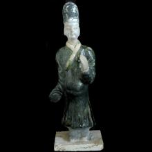 Glazed terracota figure of a dignitary